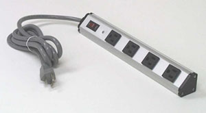 corner power strip, low profile power strip